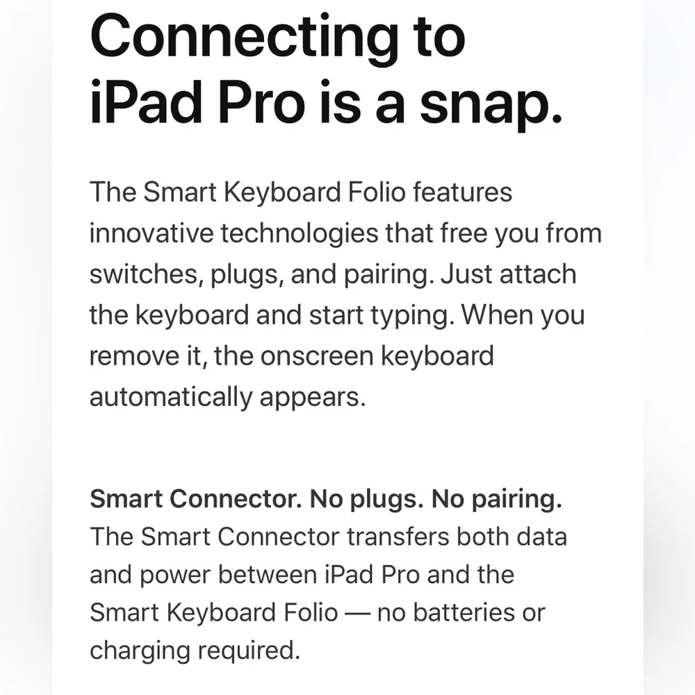 UNOPENED APPLE IPad Pro Smart Keyboard (Model A1636) still in plastic wrap $349